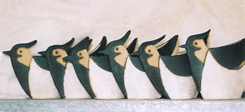 Line of lapwings